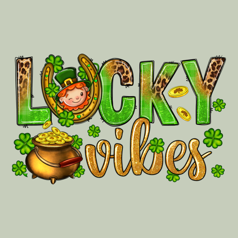 St. Patricks Day Lucky Vibes Ladies Tee by BundleAndBundleShop | Teevron