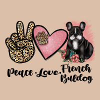 Peace Love French Bulldog Urban Heavy Tee | Teevron
