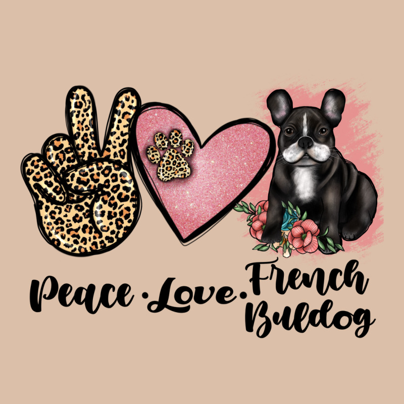 Peace Love French Bulldog Urban Heavy Tee by JahusDesignShop | Teevron