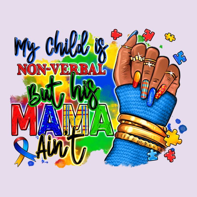 My Child Is Non Verbal But His Mama Aint Afro Premium Hoodie by RanaPortraitStore | Teevron