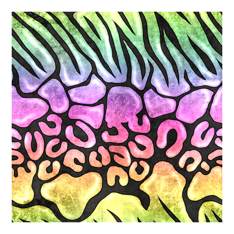 Neon Rainbow Safari Seamless Pattern Zipper Hoodie by BundleAndBundleShop | Teevron
