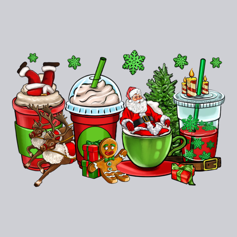 Christmas Santa Claus Coffee Cups Heavyweight Sweatshirt by OliviaCreatesArt | Teevron
