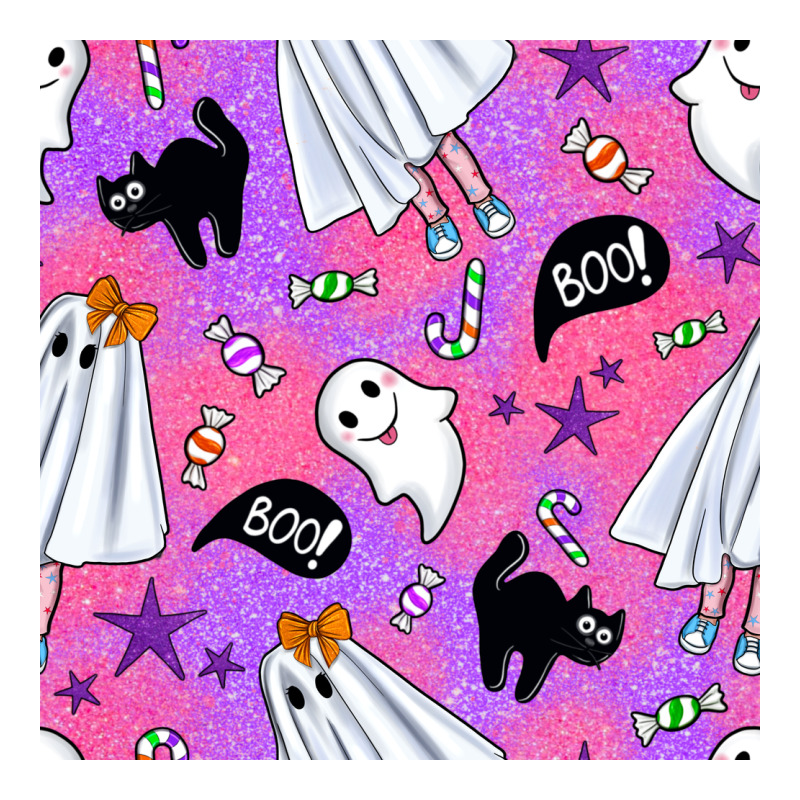 Cute Ghost Halloween Seamless Pattern Zipper Hoodie by BundleAndBundleShop | Teevron