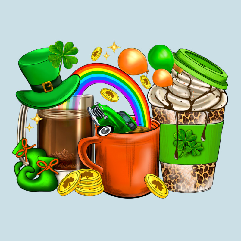 St. Patricks Day Coffee Cups Ladies Tee by BundleAndBundleShop | Teevron