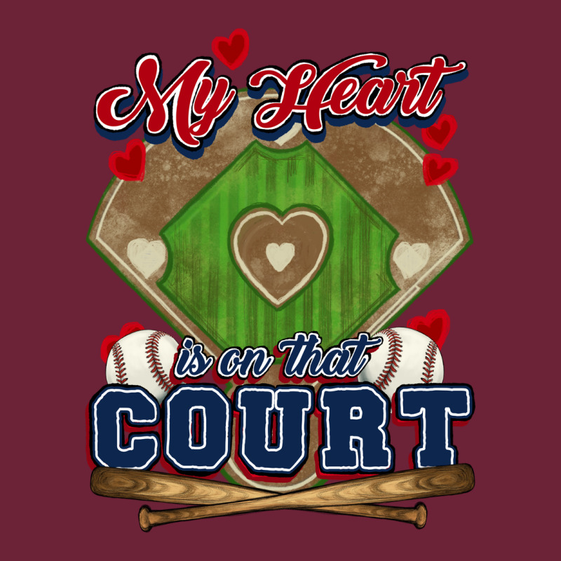My Heart Is On That Court Baseball Long Sleeve Tee by HowdyJamesFarm | Teevron