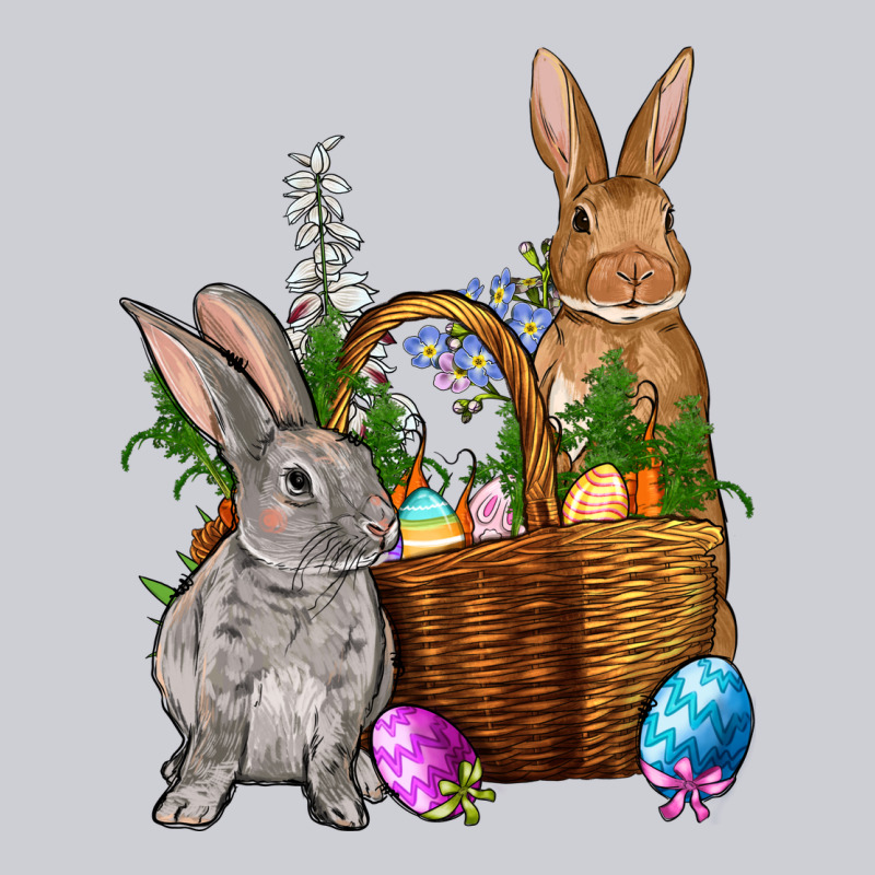 Bunnys Carrots Eggs With Basket Easter Heavyweight Sweatshirt by OliviaCreatesArt | Teevron