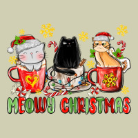 Meowy Christmas Cats Coffee Cups Heavy Core Tee | Teevron