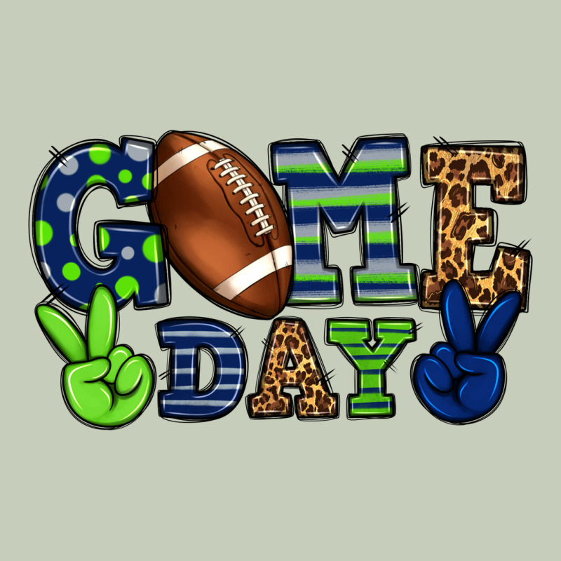 Game Day Green And Blue Team Color Long Sleeve Tee by HowdyJamesFarm | Teevron