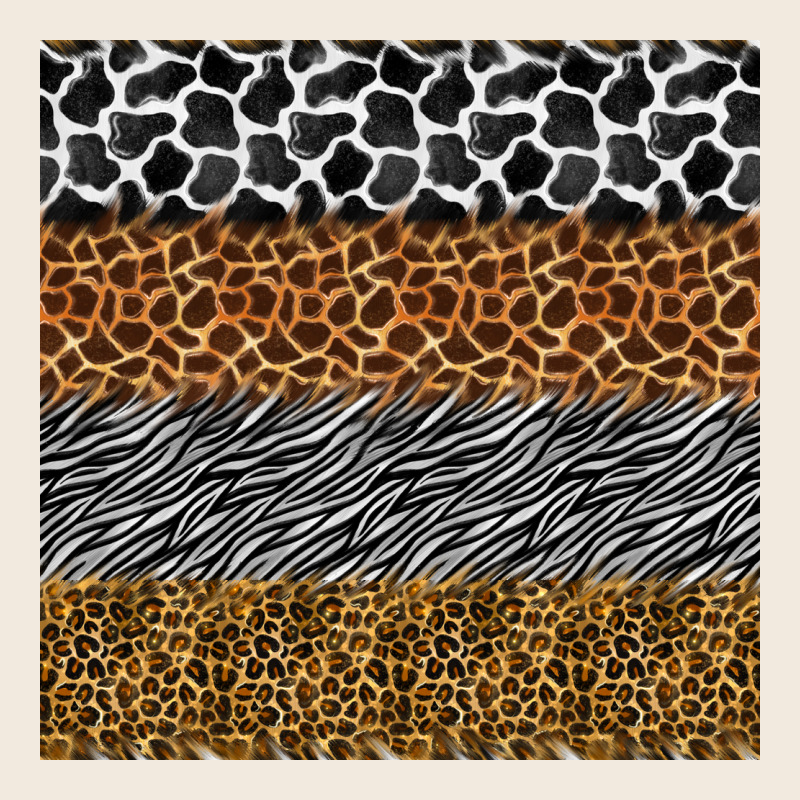 Safari Animals Seamless Pattern Zipper Hoodie by BundleAndBundleShop | Teevron