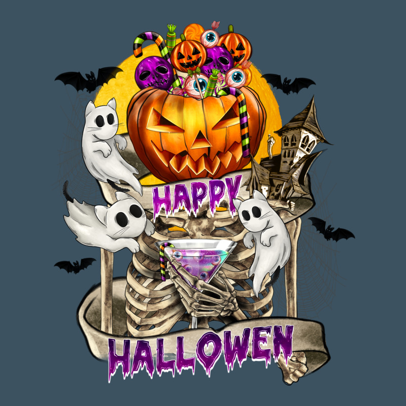 Happy Halloween With Skeleton Urban Heavy Tee by texasbilliewilder | Teevron