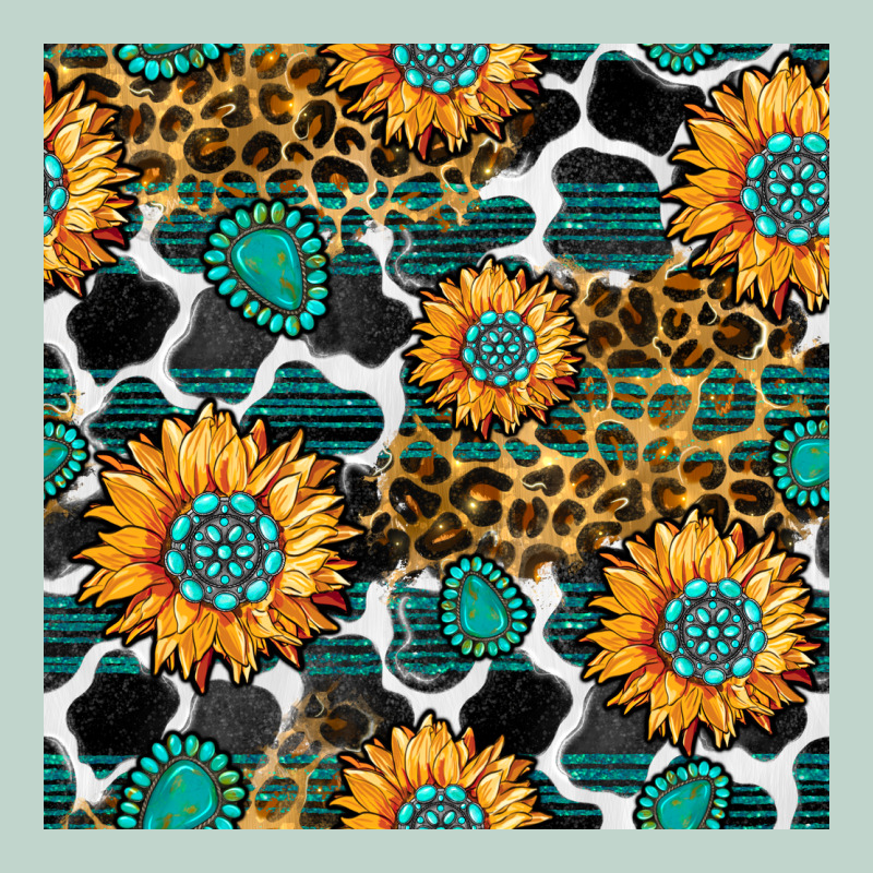 Gemstone Sunflower Leopard Seamless Pattern Zipper Hoodie by BundleAndBundleShop | Teevron
