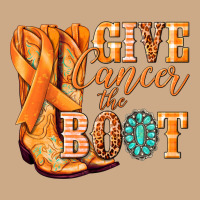 Give Cancer The Boot Kidney Cancer Orange Ribbon Vintage Hoodie | Teevron