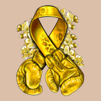 Childhood Cancer Yellow Ribbon With Boxing Gloves Urban Heavy Tee | Teevron