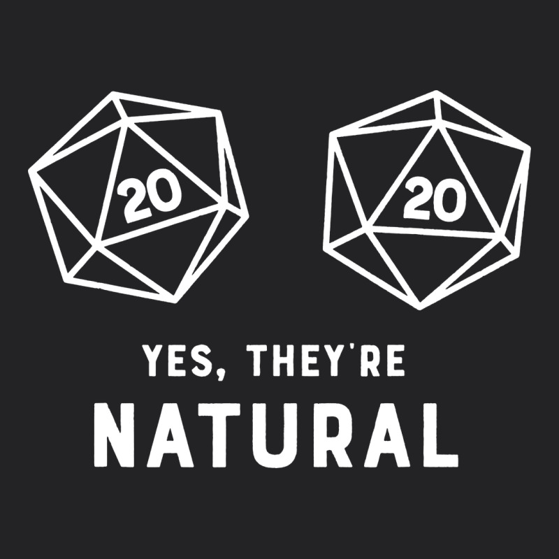 Yes They're Natural 20 Dice Funny Rpg Gamer Vintage Tee by artisFamous | Teevron