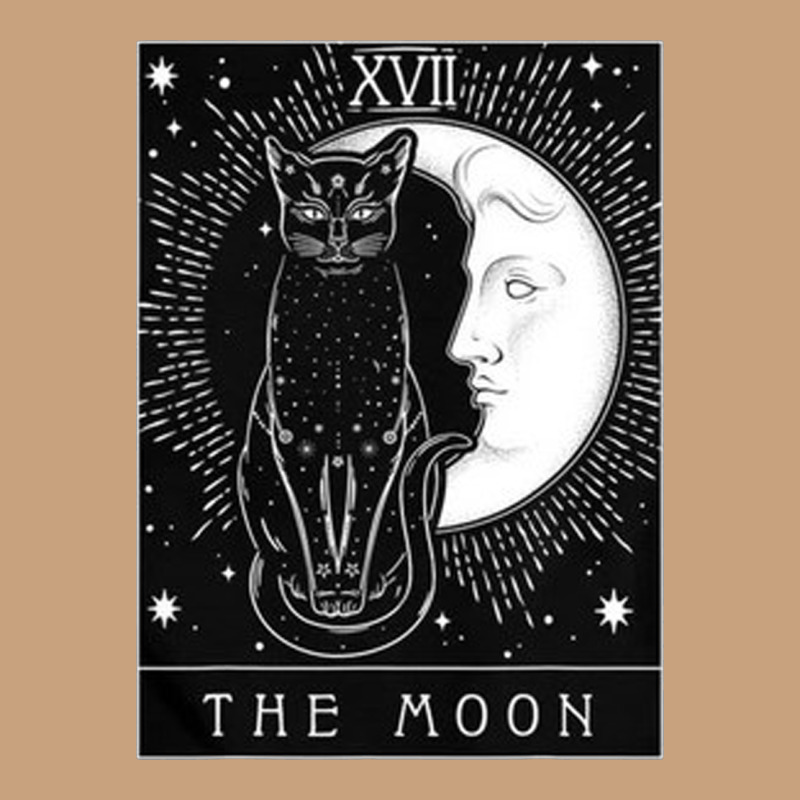 Tarot Card Crescent Moon And Cat Graphic Vintage Tee by artisFamous | Teevron