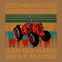 Never Underestimate An Old Man With A Tractor Retro Vintage Vintage Tee | Teevron