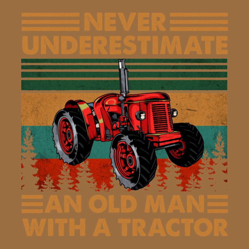 Never Underestimate An Old Man With A Tractor Retro Vintage Vintage Tee by artisFamous | Teevron
