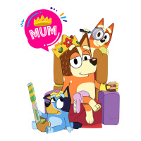bluey mom dad funny queen for family lover t shirt | Teevron