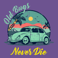 Vintage Funny Beetle Bug Distressed Classic Cars Old Bugs Never Die Vintage Tee | Teevron