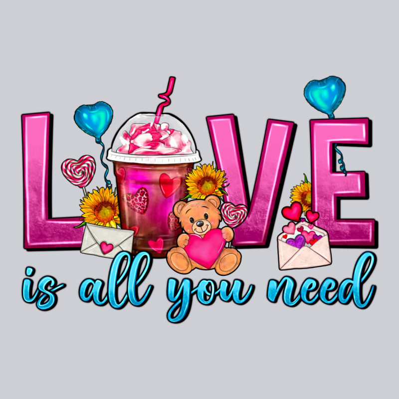 Love Is All You Need Valentines Day Frappe Coffee Heavyweight Sweatshirt by FaDigitalArtStudio | Teevron
