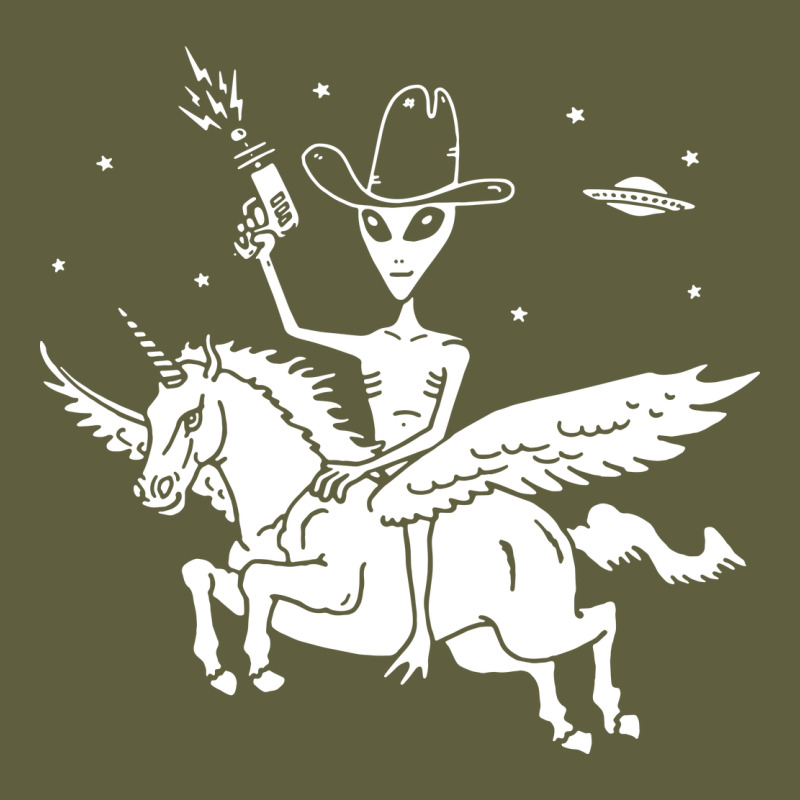 Alien Riding Unicorn  Cool Ufo Cowboy Vintage Tee by artisFamous | Teevron