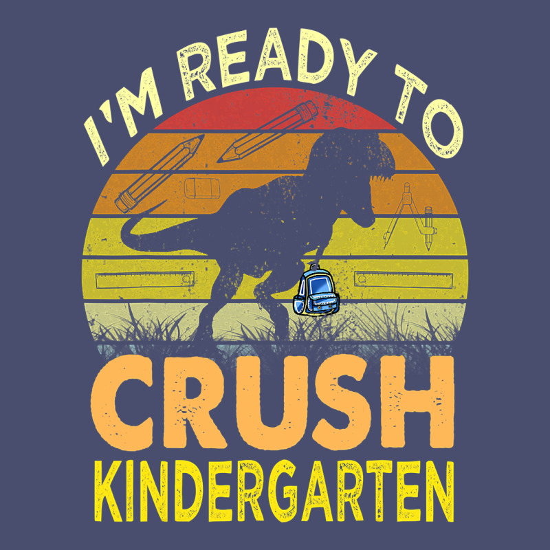 I'm Ready To Crush Kindergarten Dinosaur Back To School Kids T Shirt Vintage Tee by artisFamous | Teevron