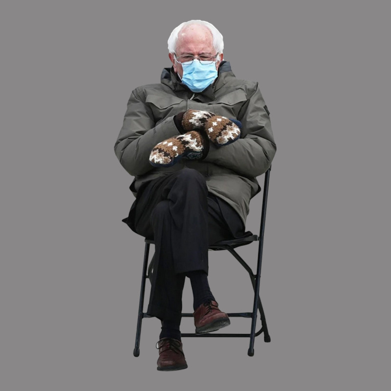 Bernie Sitting In The Cold With Mittens Meme Vintage Tee by artisFamous | Teevron