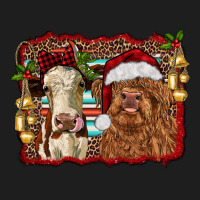 Christmas Heifer And Highland Cow With Serape Background Classic Tee | Teevron