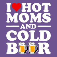 I Love Heart Hot Moms Cold Beer Funny Adult Drinking Joke Vintage Tee | Teevron
