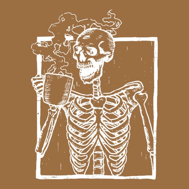 Distressed Skeleton Vintage Smiling Skull Drinking Coffee Vintage Tee by artisFamous | Teevron