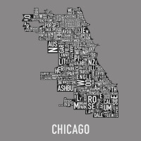 Chicago Typography Neighborhood Map Vintage Tee | Teevron