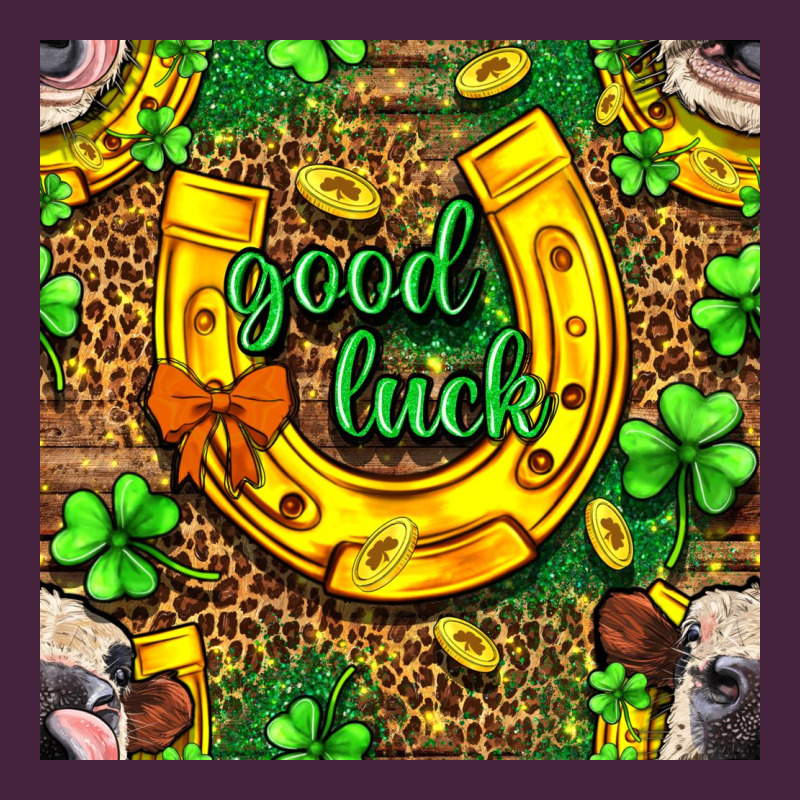 St. Patricks Good Luck With Cow Digital Paper Premium Tee by BundleAndBundleShop | Teevron