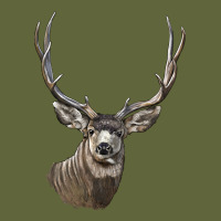 Mule Buck Deer Head Classic Tee | Teevron