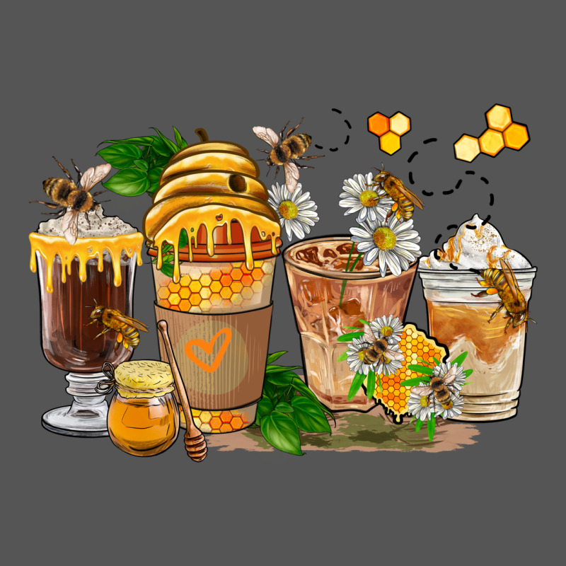 Honey Bee Coffee Cups Zipper Hoodie by FaDigitalArtStudio | Teevron