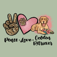 Peace Love Golden Retriever Urban Heavy Tee | Teevron