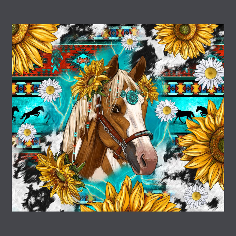 Cowhide Aztec Horse Long Sleeve Tee by TumblerDesignByShophia | Teevron