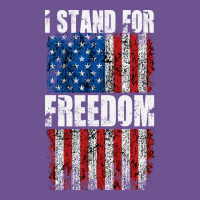 I Stand For Freedom With A Distressed American Flag Vintage Tee | Teevron