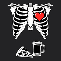 Dad Skeleton Halloween Beer Pizza Vintage Tee | Teevron