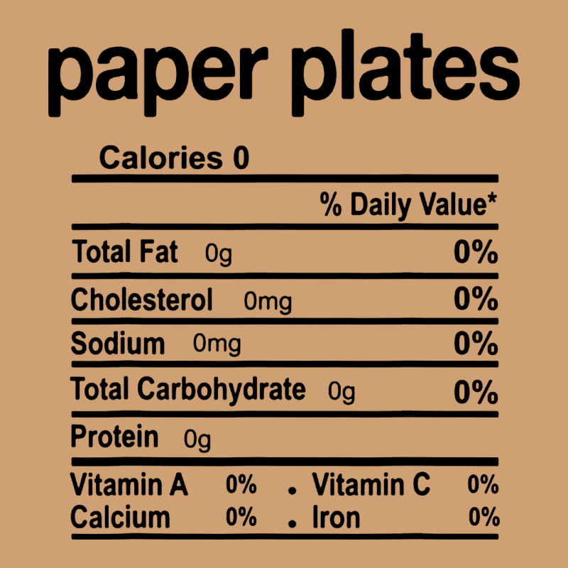 Paper Plates Nutrition Facts Funny Thanksgiving Christmas Vintage Tee by artisFamous | Teevron