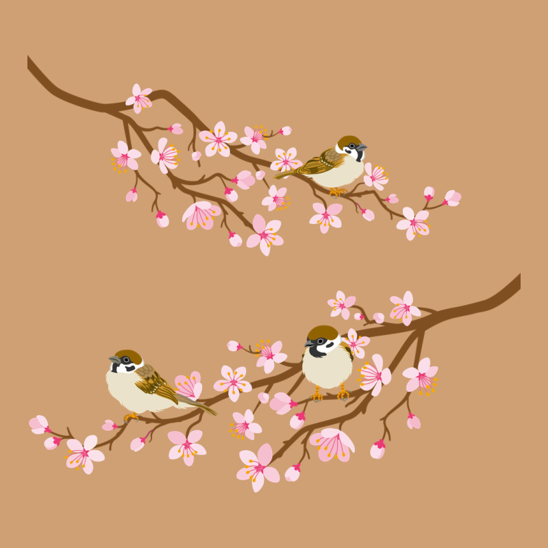 Cherry Blossom Sakura With Bird Vintage Tee by artisFamous | Teevron