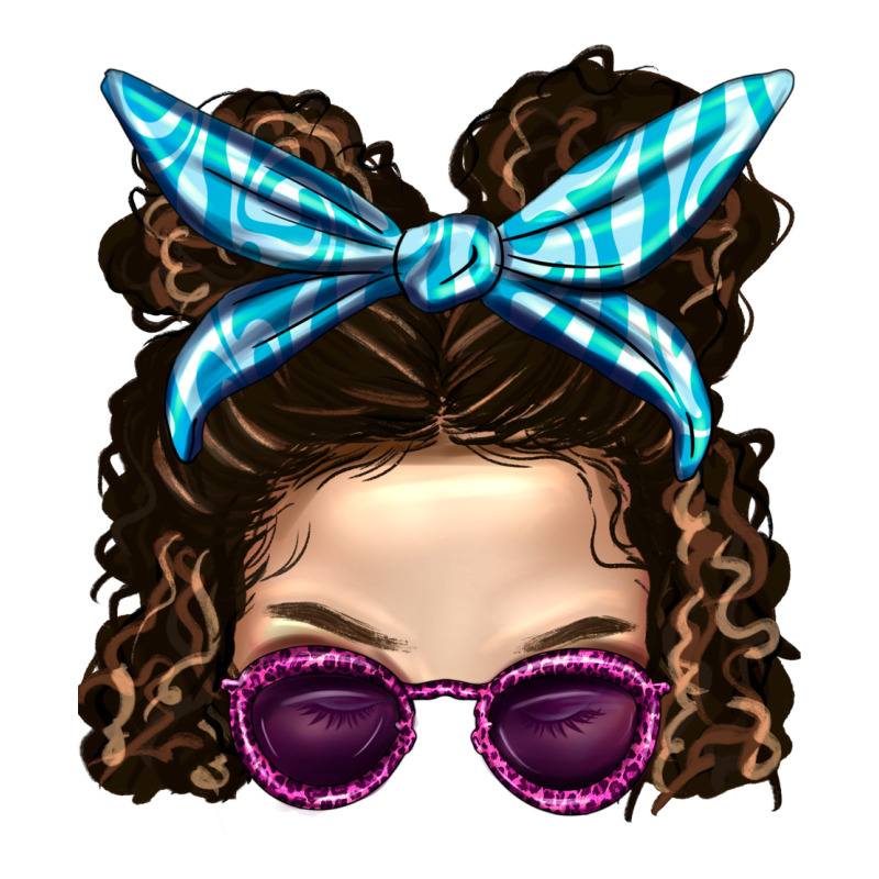 Messy Bun Mom And Pink Leopard Sunglasses Ladies Tee by BundleAndBundleShop | Teevron