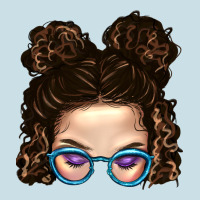 Messy Bun Mom And Glitter Glasses Ladies Tee | Teevron