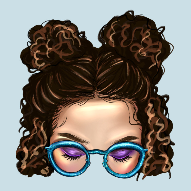 Messy Bun Mom And Glitter Glasses Ladies Tee by BundleAndBundleShop | Teevron