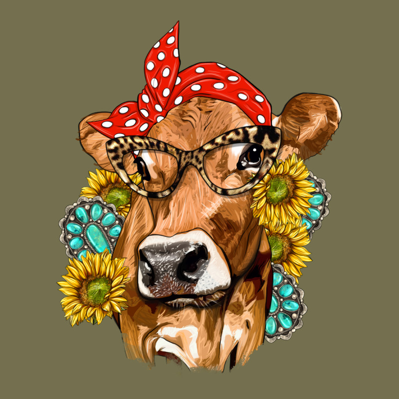 Western Cow With Sunflowers And Gemstone Vintage Hoodie by texasbilliewilder | Teevron