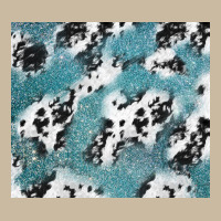 Teal Glitter And Cowhide Long Sleeve Tee | Teevron