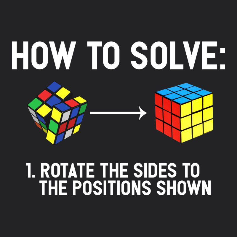 Youth Rubiks Cube Rotate The Sides To The Position Shown Cube Vintage Tee by DesigneFamous | Teevron