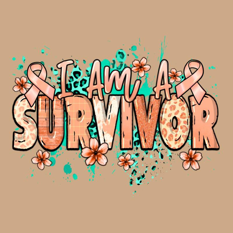 I Am A Survivor Peach Ribbon Vintage Hoodie by NancyCooperArtShop | Teevron