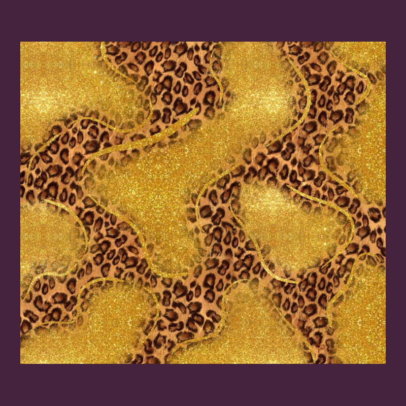 Gold Glitter With Leopard Pattern Long Sleeve Tee by TumblerDesignByShophia | Teevron