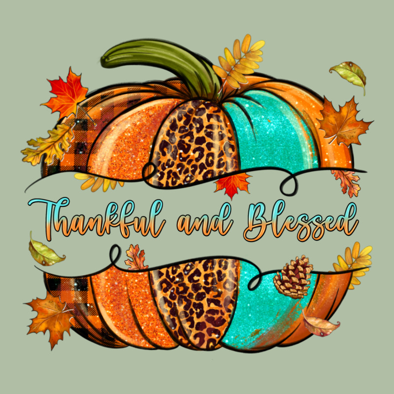 Pumpkin Thankful And Blessed Urban Heavy Tee by NancyCooperArtShop | Teevron
