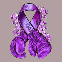 Purple Ribbon With Boxing Gloves Vintage Hoodie | Teevron